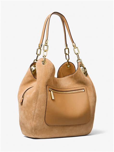 michael kors canvas shoulder bag|michael kors suede shoulder bag.